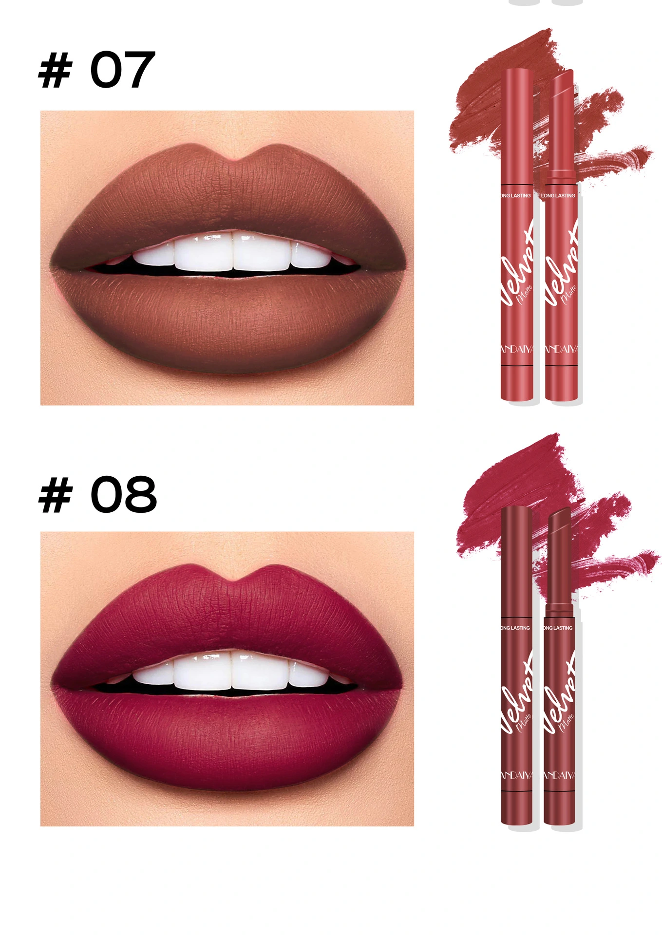 8pcs Velvet Matte Lipstick Collection | Korean Lip Stick Set with Gift Box - Image 8