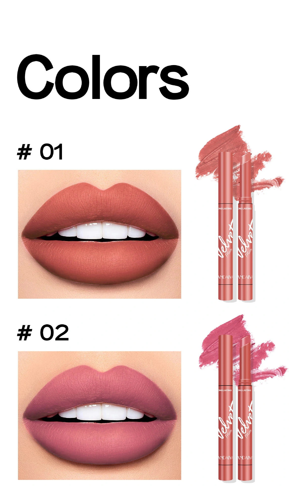 8pcs Velvet Matte Lipstick Collection | Korean Lip Stick Set with Gift Box - Image 5